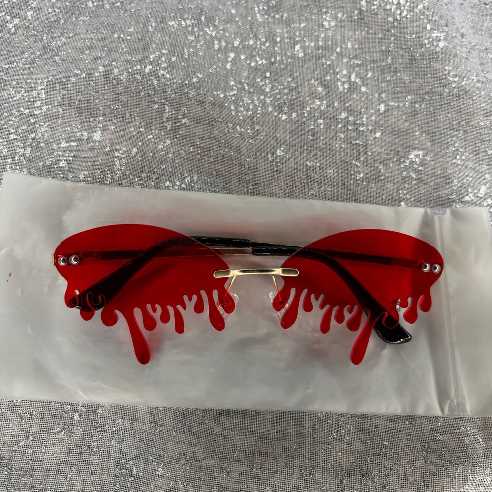 Red Drip Sunglasses